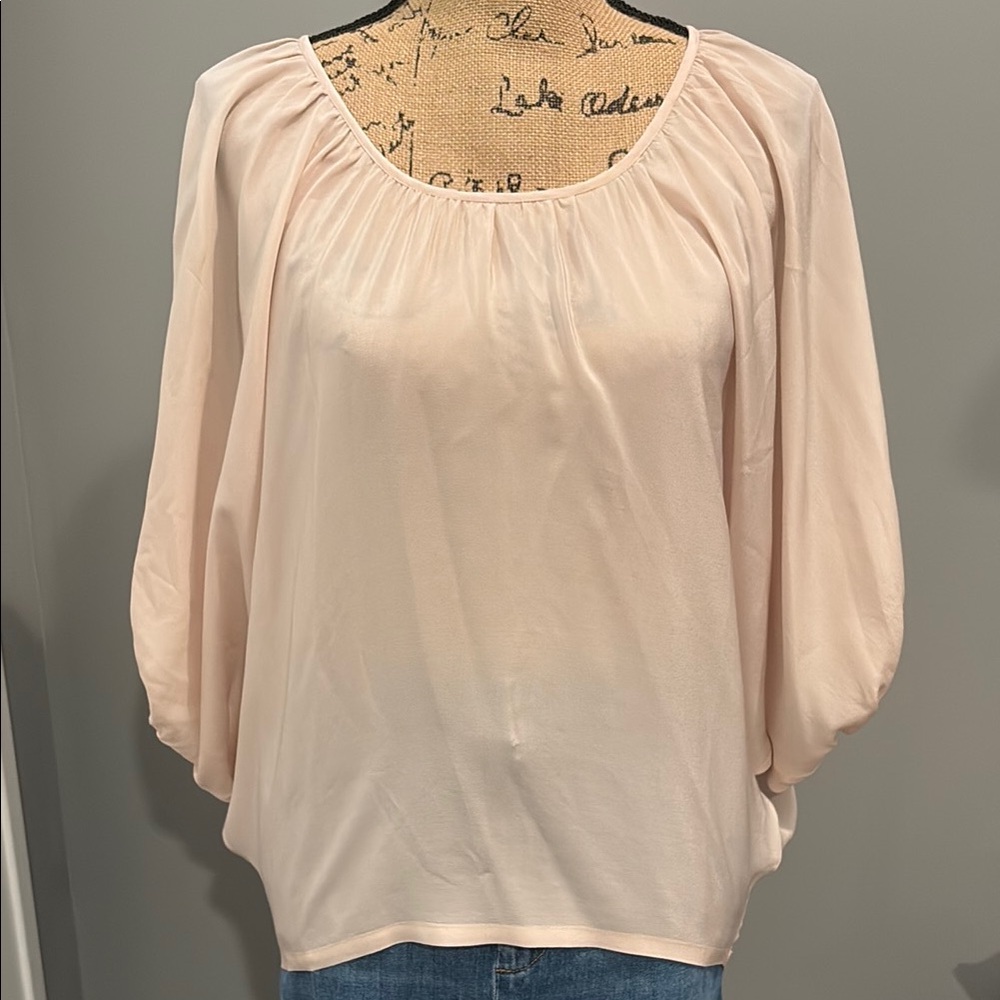 Pink Ruched Relaxed Blouse - Picture 9 of 13
